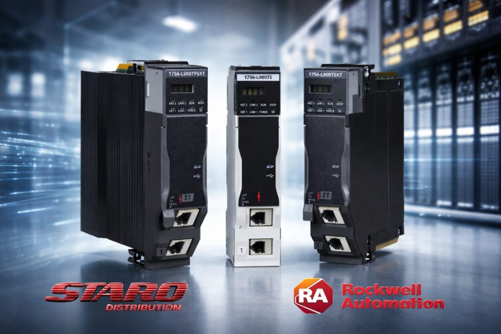 Allen-Bradley ControlLogix 5590 (1756-L9) controller module installed in a ControlLogix chassis in an industrial control panel.