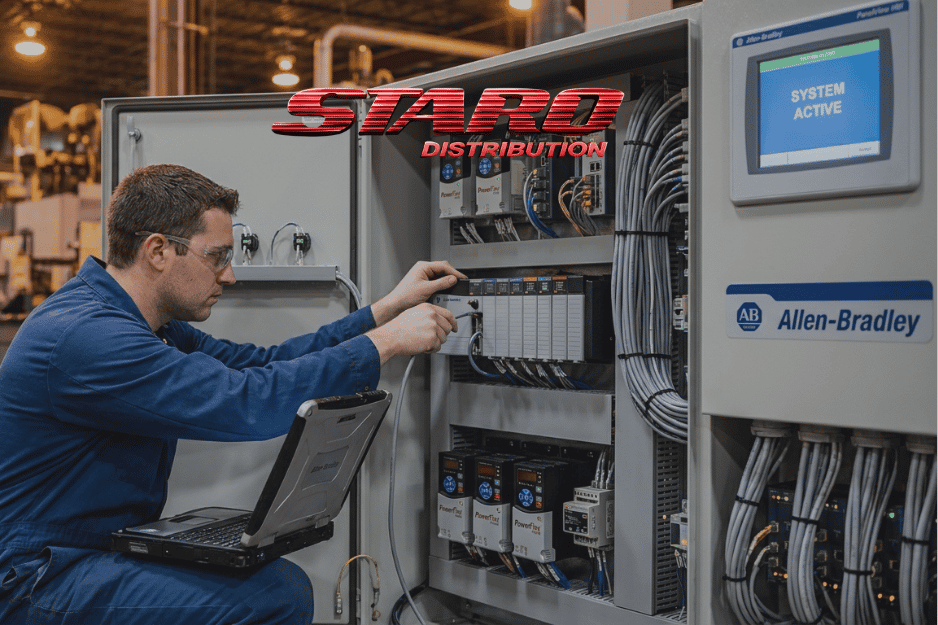 Allen-Bradley PLC, HMI and PowerFlex drive support for an industrial automation project.
